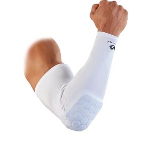 McDavid Arm HEX Tech Padded Shooter Sleeve White, Large/Extra-Large